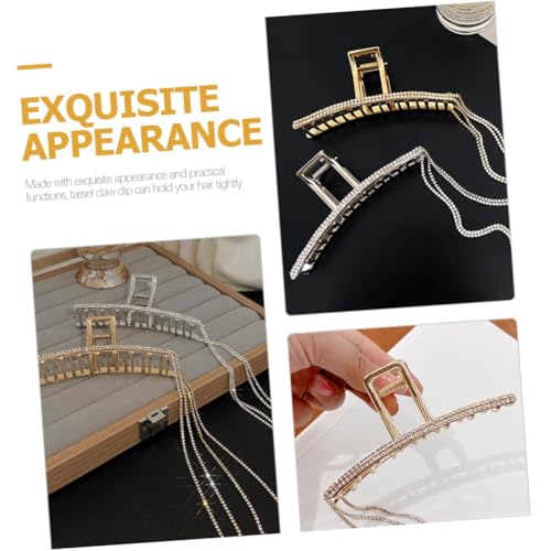 Homoyoyo 4 Stück Teiliges Glitzer Haarklammern für Frauen Mittlere Haar Krallen mit Ketten quasten Langlebige Legierung Vielseitig für Dünnes Haar Modische Haaraccessoires für Alltag und Homoyoyo 4 Stück Teiliges Glitzer Haarklammern für Frauen Mittlere Haar Krallen mit Ketten quasten Langlebige Legierung Vielseitig für Dünnes Haar Modische Haaraccessoires für Alltag und von Homoyoyo