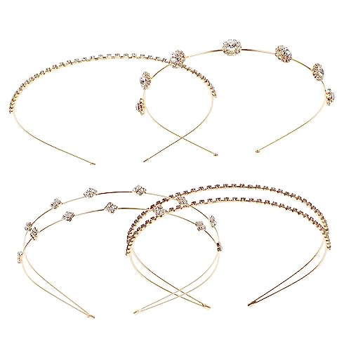 Homoyoyo 4 Stück Teiliges Haarband mit Funkelnden Strasssteinen Vielseitiges Schmuck Accessoire für Damen und Bräute für Hochzeiten Partys und Festliche Anlässe von Homoyoyo