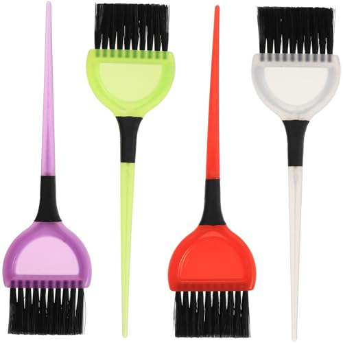 Homoyoyo 4 Stück Teiliges Haarfärbepinsel Ergonomischem Griff Langlebige Professionelle Färbepinsel für Highlighting und Styling Geeignet für Damen und Herren Praktisches Zufällige Farbe von Homoyoyo