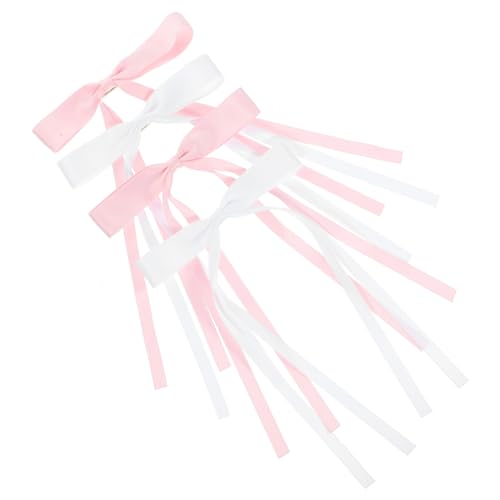 Homoyoyo 4 Stück Teiliges Haarschleifen Damen mit Doppellagiger Spitze Metallklammern Leichte Haarspangen für Hochzeit Geburtstag Party Festlicher Haarschmuck Rutschfest und Schonend von Homoyoyo