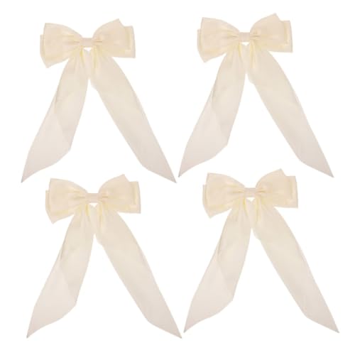 Homoyoyo 4 Stück Teiliges Haarspangen mit Eleganten Stoff Schleifen Süße Schleifenclips mit Langen Bändern Vielseitige Haarschmuck Accessoires für Frauen und Mädchen für Alltag Geburtstage Homoyoyo 4 Stück Teiliges Haarspangen mit Eleganten Stoff Schleifen Süße Schleifenclips mit Langen Bändern Vielseitige Haarschmuck Accessoires für Frauen und Mädchen für Alltag Geburtstage von Homoyoyo