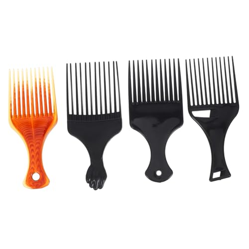 Homoyoyo 4 Stück Teiliges Haarstyling Kamm aus Kunststoff Grobzinkiger Handlicher Pick Kamm für Männer Multifunktional zum Entwirren Färben und Kopfmassage für Friseure und Heimgebrauch von Homoyoyo