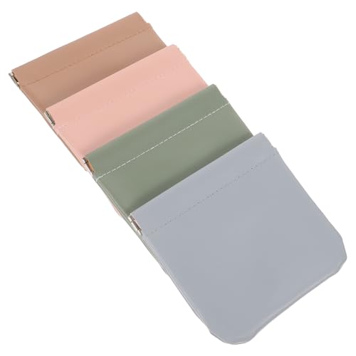 Homoyoyo 4 Stück Teiliges Kosmetiktaschen Langlebigem Pu Leder Multifunktionale Schminktaschen für Damen in Großen Tragbar für Reisen Alltag Business und Freizeit Khaki Grün und Himmelblau von Homoyoyo