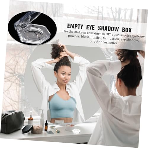 Homoyoyo 4 Stück Teiliges Leere Sechseckige Lidschatten pfannen Innenmaß Transparent Kosmetikbehälter zum Nachfüllen für Lippenbalsam Highlighter für Damen und Reisen von Homoyoyo