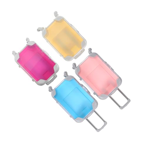 Homoyoyo 4 Stück Teiliges Mini Make Up Koffer Transparentes Kunststoff Etui Wimpern Organizer Reise Schminkbox Stilvoll Praktisch Langlebig für Frauen Mädchen von Homoyoyo