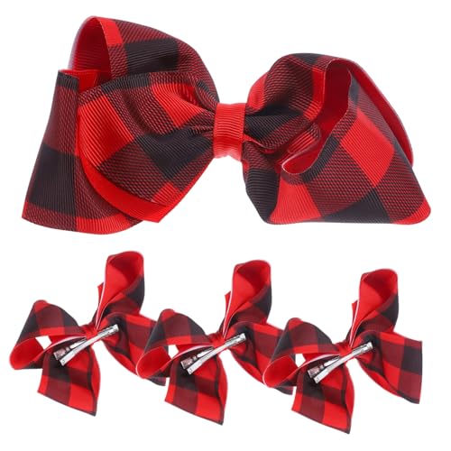 Homoyoyo 4 Stück Teiliges Rote Weihnachts Haarklammern mit Schleifen Stabile Haarklammern für Damen Niedliche Haarspangen Vielseitig für Festliche Anlässe und Alltag Geeignet von Homoyoyo