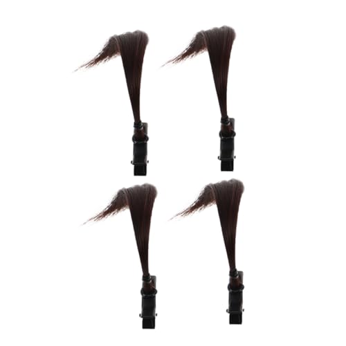Homoyoyo 4 Stück Teiliges Schwarze Haarspangen für Mädchen Rutschfeste Haarklammern mit Stylischer Seitenzopf Sichere Duckbill Clips Vielseitig für Cosplay Alltag und Partys von Homoyoyo
