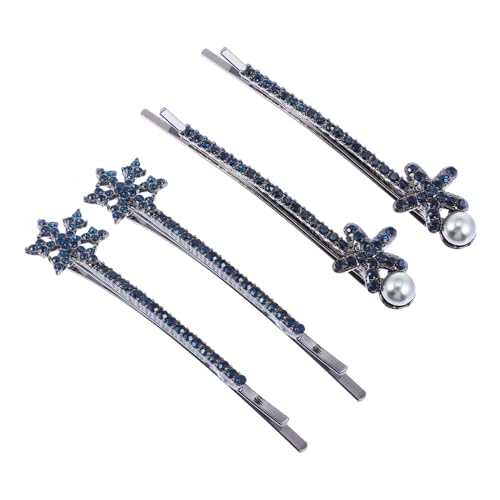 Homoyoyo 4 Stück Teiliges Snowflake Haarklammern für Frauen Modische Dekorative Haarspangen mit Schneeflocken design Vielseitig Einsetzbar für Hochzeit Alltag und Besondere Anlässe von Homoyoyo
