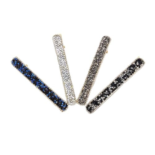 Homoyoyo 4 Stück Teiliges Strass Haarnadeln Kreative Haarschmuck Clips in Weiß Blau Schwarz Bobby Pins für Damen Mädchen Stilvolle Haaraccessoires für Alltag und Hochzeit von Homoyoyo
