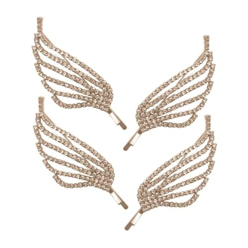 Homoyoyo 4 Stück Teiliges Strass Haarspangen Haarklammern mit Kristallen für Hochzeit Brautfest Geburtstag Party Haarschmuck Accessoires für Damen von Homoyoyo