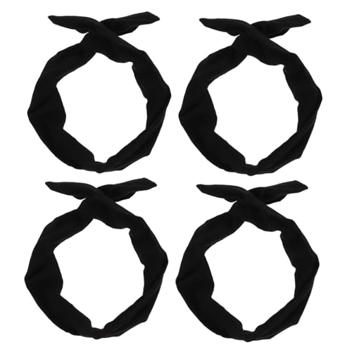 Homoyoyo 4 Stück Teiliges Verstellbare Vintage stil Draht Stirnbänder mit Schleife Elastische Turban Haarbänder für Damen Vielseitig als Haarband Schal Handgelenkband Tragbar Weiche von Homoyoyo