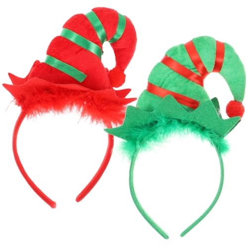 Homoyoyo 4 Stück Teiliges Weihnachts Haarreifen mit Niedlichem Elfenhut Design für Leichte Handgefertigte Haarschmuck Accessoires für Weihnachten für Partys und Festliche Anlässe von Homoyoyo