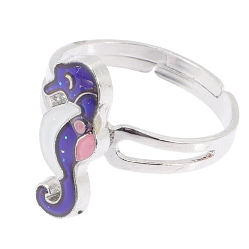 Homoyoyo 4 Stück Tierisches Stimmungsring mit Farbwechsel Verstellbarer Meerestier Ring Thermochromatischer Fingerring für Frauen für Partys Stimmungswechsel Einzigartiger Ring von Homoyoyo
