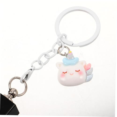 Homoyoyo 4 Stück Transparente Lippenbalsam Behälter mit Farbverlauf Nachfüllbare Lippenstift Tuben mit Einhorn Schlüsselanhänger Niedliche Leere Lipgloss Fläschchen für DIY Kosmetik Mädchen von Homoyoyo