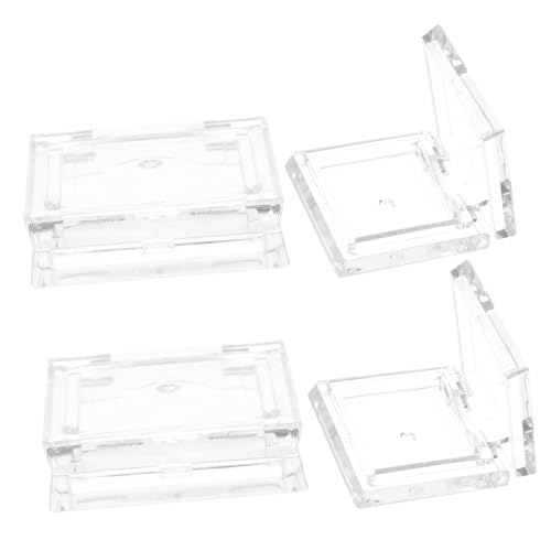 Homoyoyo 4 Stück Transparente Quadratische Leere Lidschattenpfannen Kosmetikbehälter zum DIY Make up für Frauen Lippenbalsam Aufbewahrung Kompakt und Tragbar von Homoyoyo