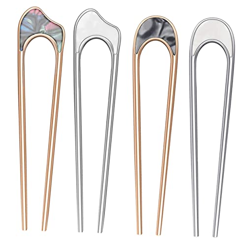 Homoyoyo 4 Stück U-förmige Haarnadeln Haargabel Aus Legierung Vintage Haarstyling Zubehör Für Mädchen Geeignet Für Hochzeiten Partys Und Alltag von Homoyoyo