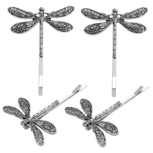 Homoyoyo 4 Stück Vintage Libellen Haarspange aus Metalllegierung Teiliges Robuste Rustikale Haarklammer für Frauen Mädchen Eleganter Haarschmuck für Hochzeit und Party von Homoyoyo