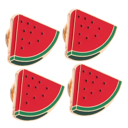 Homoyoyo 4 Stück Wassermelonen Anstecknadel Wassermelonen Kleidungsnadel Cartoon Brosche Cartoon Taschenbrosche Wassermelonen Anstecker Wassermelonen Förmige Anstecknadel von Homoyoyo
