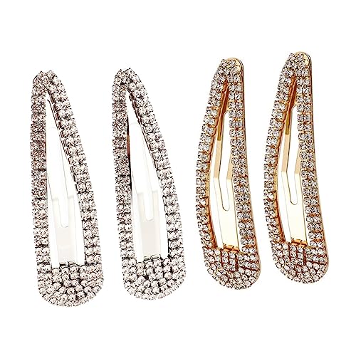 Homoyoyo 4 Stück Wassertropfen Metallhaarkarte Große Krallenclips für dickes Haar geformt Haarclip hochzeitsdeko große Haarspangen für Frauen Barrette Haarklammern Legierung von Homoyoyo