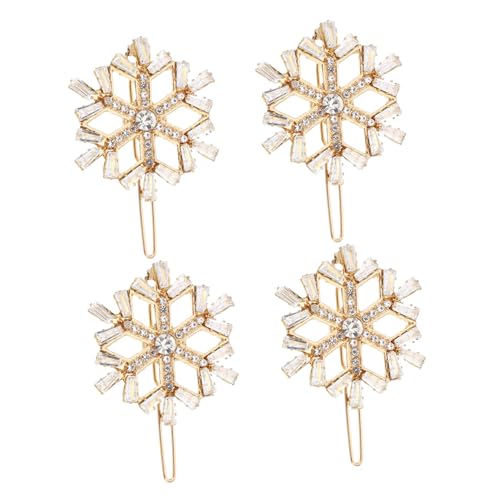 Homoyoyo 4 Stück Weihnachtliche Teilig Schneeflocken Haarklammern aus Festlicher Haarschmuck für Damen und Detailreiche Weihnachts Accessoires für Alltag und Party von Homoyoyo