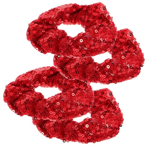 Homoyoyo 4 Stück Weihnachts Pailletten Haargummis Kreative Süße Haarbänder für Mädchen Elastisch und Flexibel für Festliche Outfits Frisuren von Homoyoyo