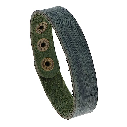 Homoyoyo 4stücke Diy-rindslederarmband Schlichtes Unisex-lederarmband Kreative Handkette Diy-armreif-dekoration Für Frauen Und Männer Retro-grün von Homoyoyo