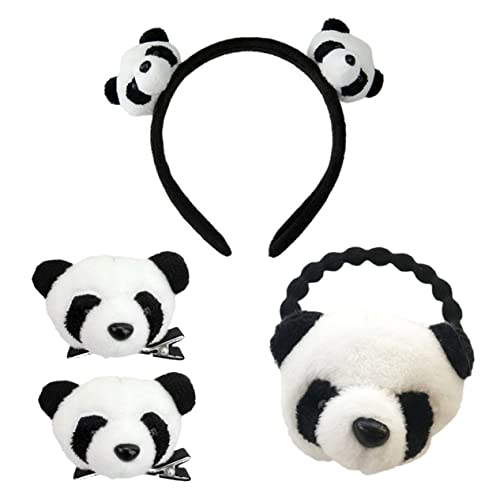 Homoyoyo Hochwertiger Pandaohren Haarschmuck - Set Mit Haarreif Clip & Haarseil Für Events von Homoyoyo