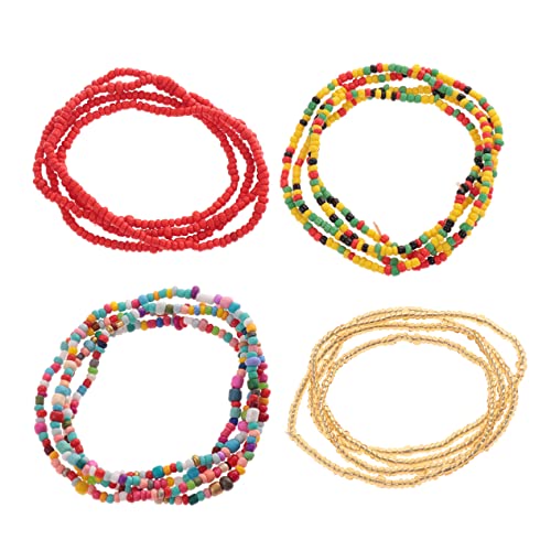 Homoyoyo 4stücke Strand Taillenkette Aus Glasperlen Für Frauen Modische Bikini Kette Taillendekor Für Strandbekleidung Stilvolles Design Für Geschenke Und Besondere Anlässe von Homoyoyo