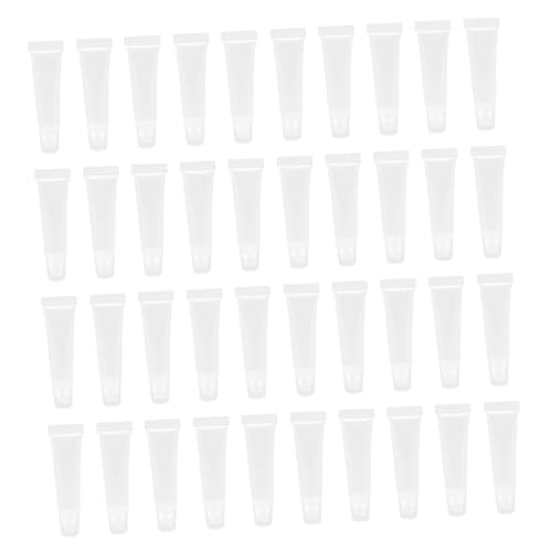 Homoyoyo 40 Stück Leere Lippenbalsam Röhrchen Nachfüllbare Lip Pomade Behälter Transparente Tuben für Damen und Mädchen für Lippenpflege DIY Kosmetik und Reisebedarf von Homoyoyo