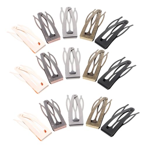 Homoyoyo 40 Stück Teiliges Metall Haarspangen für Mädchen und Frauen Robuste Snap Haarklammern in Schwarz Gunmetal Roségold Antikblau und Antikrot für Kurzes Haar und Modisches Styling von Homoyoyo
