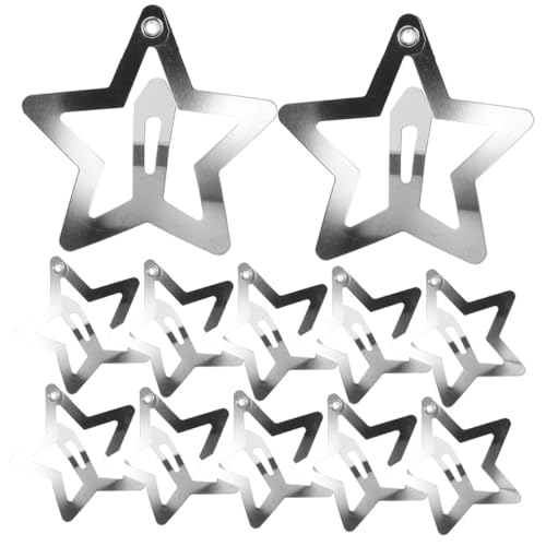 Homoyoyo 40 Stück Teiliges Silberfarbene Stern Haarspangen aus Metall Langlebige Süße Haarklammern für Mädchen Kawaii Haaraccessoires für Schule Party Alltag und Geschenkideen von Homoyoyo