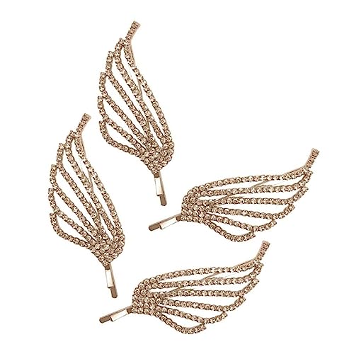 Homoyoyo 4stücke Engelsflügel Haarspangen Mit Strass Für Frauen Flügelclip Haarnadel Für Hochzeiten Und Geburtstage Modische Haaraccessoires Für Verschiedene Anlässe von Homoyoyo