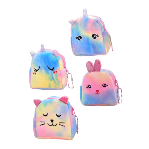Homoyoyo 4stücke Plüsch Einhorn Tasche Mit Kreativem Design Mini-geldbörse Und Münztasche Für Mädchen Langlebig Und Umweltschonend Für Party Und Reisen von Homoyoyo
