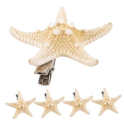 Homoyoyo 4stücke Handgemachter Seestern-haarclip Für Frauen Mädchen Natürliche Haaraccessoires in Zufälligen Und Farben Perfektes Beach-haar Zubehör Für Partys Und Anlässe von Homoyoyo