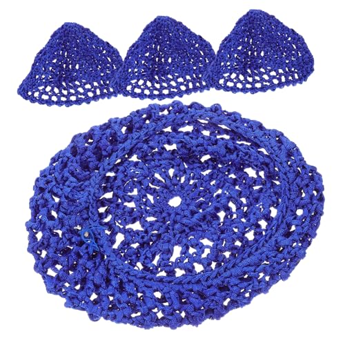 Homoyoyo 4stücke Stylische Damen Haarnetze Teiliges Atmungsaktive Netzhaube Für Schlaf Und Reisen Leicht Und Tragbar Für Gepflegte Frisuren Handgehäkelt von Homoyoyo