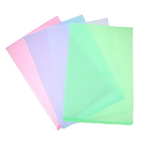 Homoyoyo 4stücke Exfoliating Duschtücher Aus Nylon Körperwäsche Tücher Für Effektive Rückenschrubber-erfahrung Weiche Und Saugfähige Badetücher Für Luxuriöse Hygiene von Homoyoyo
