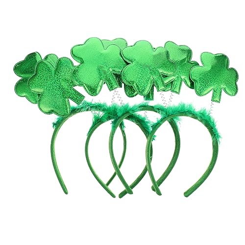 Homoyoyo 4stücke Haarreife Für Patrick's Day Grüner Glitzer-klebeband Mit Kleeblatt- Für Kostümpartys Und Irische Veranstaltungen Aus Hochwertigem Gefertigt Bringt Festliche Stimmung von Homoyoyo