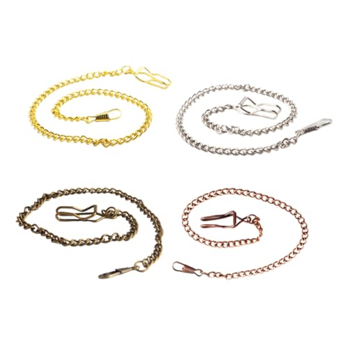 Homoyoyo 4stücke Metall-taschenuhrketten Jeans-gürtelketten Für Männer Retro-Stil Mit Gutem Feiner Verarbeitung Als Uhrenhalter Gürtel Und Taschenschmuck Schlüsselanhänger Mit von Homoyoyo