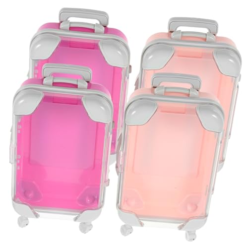 Homoyoyo 4stücke Reise-kosmetikkoffer Kleiner Make-up-organizer Aus Tragbarer Mini-koffer Für Pinsel Und Tools Make-up-box Für Reisen Platz Für Tägliche Kosmetikartikel von Homoyoyo