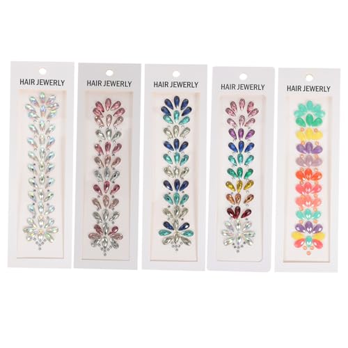 Homoyoyo 5 Blätter Selbstklebende Wasserstein Gesichtssteine für Halloween Party Rave Festival Hautfreundlich Einfach zu Entfernen Glitzernde Strass Aufkleber für Originelles Make up und von Homoyoyo