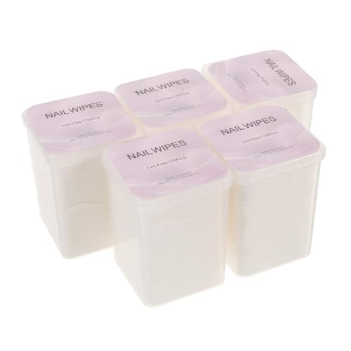 Homoyoyo 5 Boxen Nagellackentferner Pads Lintfreie Hochabsorbierende Baumwoll Wattepads für Gel und Acrylnägel Wiederverwendbare Weiche Nail Polish Remover Tücher für Schnelles Maniküre von Homoyoyo