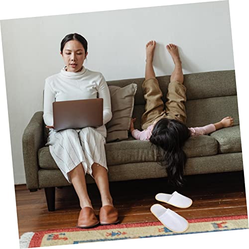 Homoyoyo 5 Paare Rutschfeste Hausschuhe aus Baumwollstoff Strapazierfähige Atmungsaktive Indoor Slipper für Damen und Herren für Zuhause Reisen und Gästebereiche von Homoyoyo