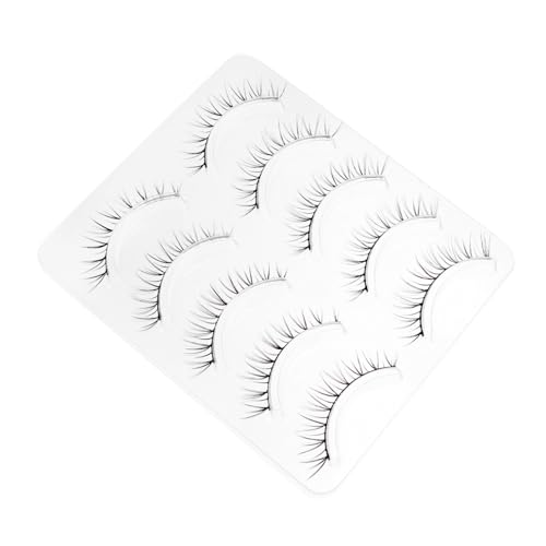 Homoyoyo 5 Paare Spitz Zulaufende Künstliche Wimpern Natürlich Weich Dicht Hochwertige Makeup Accessoires für Frauen Realistische Wimpernverlängerung Wimpern Aufkleben Geeignet von Homoyoyo