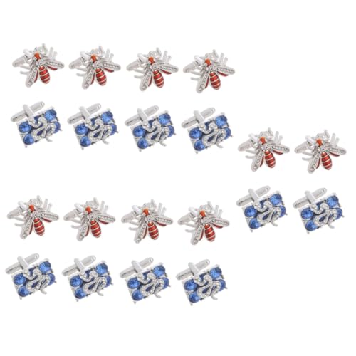 Homoyoyo 5 Sätze Bienen-manschettenknöpfe Retro-manschettenknöpfe Biene Schmuck Kleidung Accessoire Manschettenknöpfe Und Nieten Für Herren-smoking Kleidung Schmuck Strasssteine 2 Paare * 5 von Homoyoyo