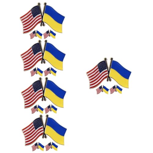 Homoyoyo 5 Sätze Doppelflagge Brosche Fahnennadeln Am Revers Anstecknadel Mit Landesflagge Us-flaggenstift Nationalflagge Anstecknadel Patriotisch Für Legierung 3 Stück * 5 von Homoyoyo