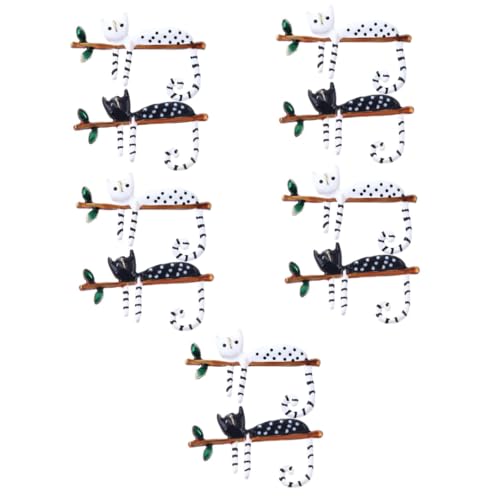 Homoyoyo 5 Sätze Katzen Broschen Für Frauen Nette Emaille Anstecker Stilvolle Dekoration Für Kleidung Taschen Partys Perfektes 2 Stück * 5 von Homoyoyo