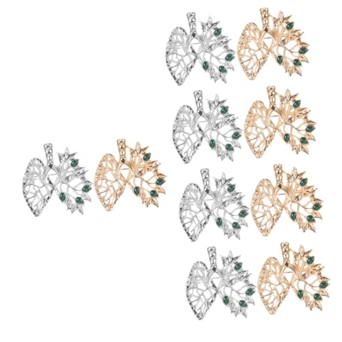 Homoyoyo 5 Sätze Kreative Broschen Herz Blattform Anstecknadeln Für Kleidung Schals Taschen Einzigartiges Für Besondere Anlässe Stabiler Halt Ansprechendes Design 2 Stück * 5 von Homoyoyo
