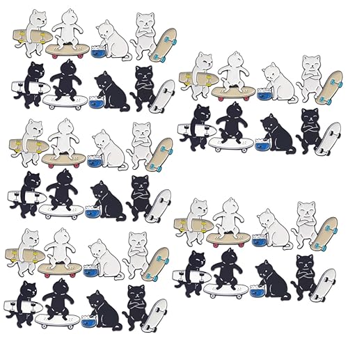 Homoyoyo 5 Sätze Schmuck Für Frauen Cartoon-emaille-broschen Katzen Brosche Tier Emaille Pin Cartoon-brustpin Kompakte Brosche Anstecknadel Mit Tiermotiv Katzenbrosche Legierung 8 Stück * 5 von Homoyoyo