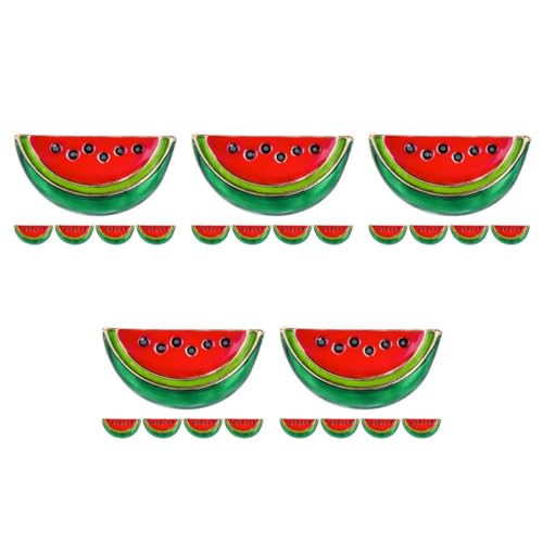 Homoyoyo 5 Sätze Wassermelonenbrosche Party Brosche Mit Wassermelone Broschen Wassermelonen-brosche Pulloverklammern Für Strickjacken Brosche Clips Zinklegierung 5 Stück * 5 von Homoyoyo