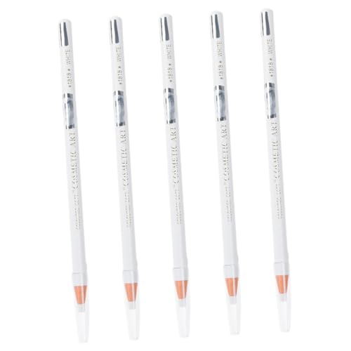 Homoyoyo 5 Stück Augenbrauenstifte für Weißer Make Up Stift Langlebig Einfach zu Handhaben für Mädchen von Homoyoyo